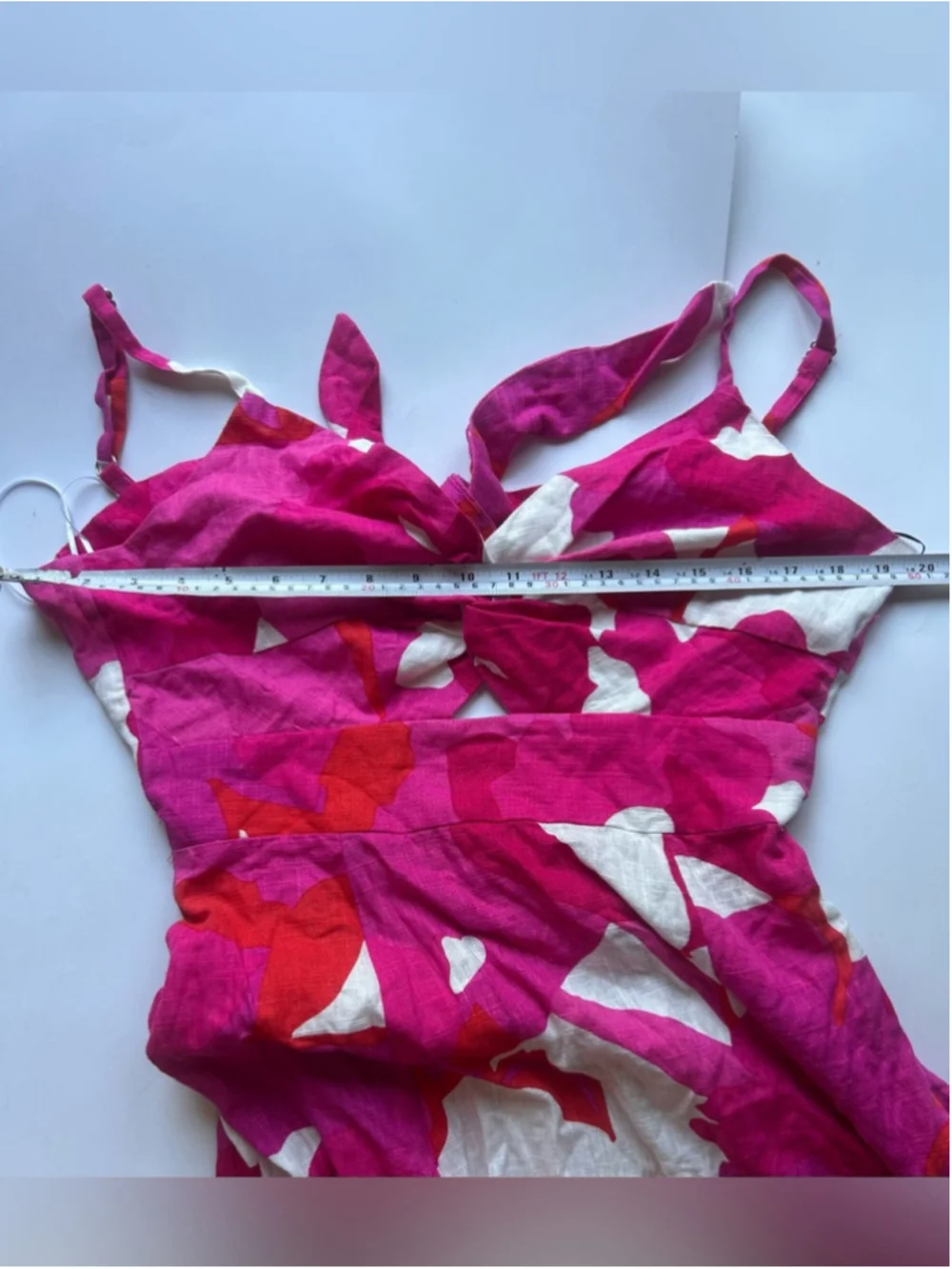 1. State Fuchsia and White Abstract Print Maxi Dress - Picture 3 of 7